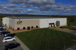 drone shot of lab and facility